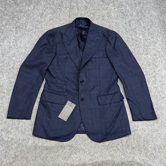 Ring Jacket Other - Ring Jacket Blazer Mens J50 US40 Blue Check 100% Wool Suit Jacket Made Japan NEW